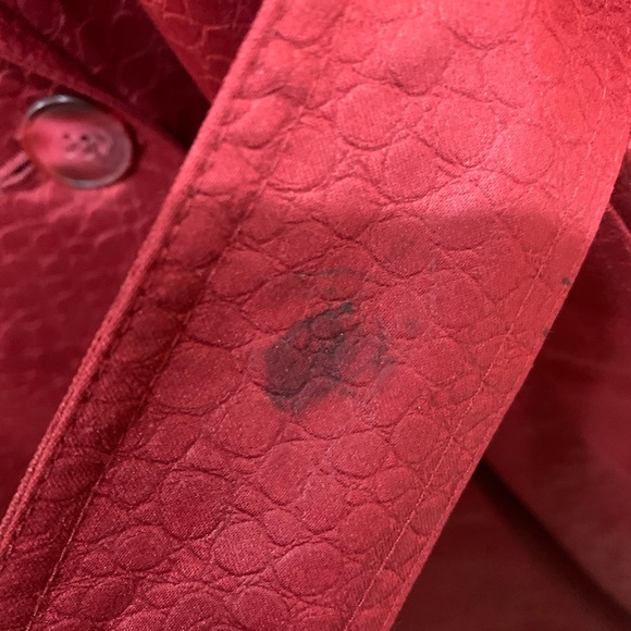 Vintage London Fog Burgundy Croc Trench 10 - Picture 8 of 15